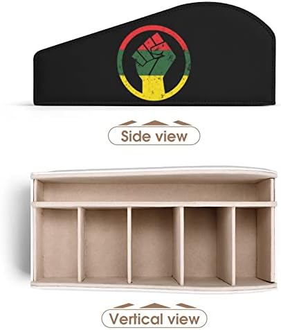 Rasta Black Power Fist se encaixa na caixa de organizador de armazenamento de couro PU PU para casa desktop