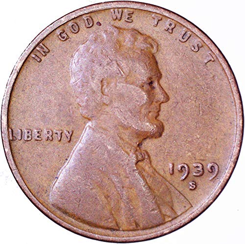 1939 S Lincoln Wheat Cent 1C