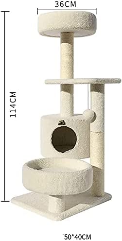Condomínio de árvore de gatos haieshop arranhando pós -gato torre grande torre de árvore de gatos para gatos internos