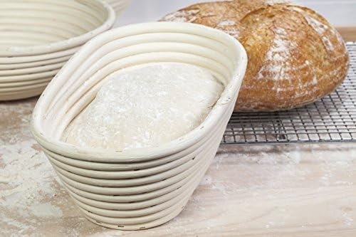 Saint Germain Bakery Premium Round Bread Banneton Basket com forro - cesta de prova de brotaforma perfeita para fazer pão lindo
