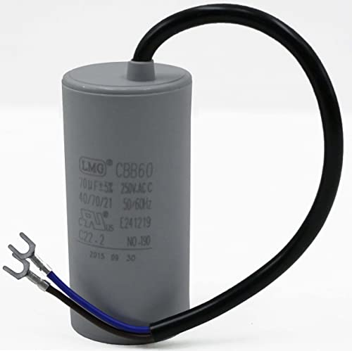 CBB60 AC 250VAC 70UF Capacitor de motor cilíndrico