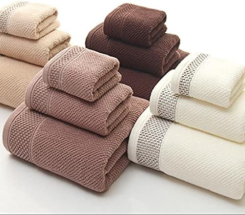 YLLWH 3PCS Set toalha de toalha de algodão Toalhas de praia Toalha Towele