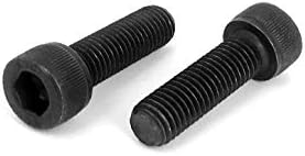 X-Dree 20pcs m10x35mm métrica 12,9 liga de aço de aço preto parafusos de tampa da cabeça de soquete da cabeça (20pcs m10x35mm métrica