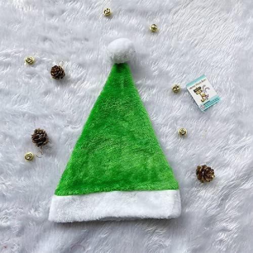LKQBBSZ Green Plush Christmas Papai Noel HATS PRODUTOS CURTOS Xmas Papai Noel Cap Comfortar Acessórios de Natal para Mulheres