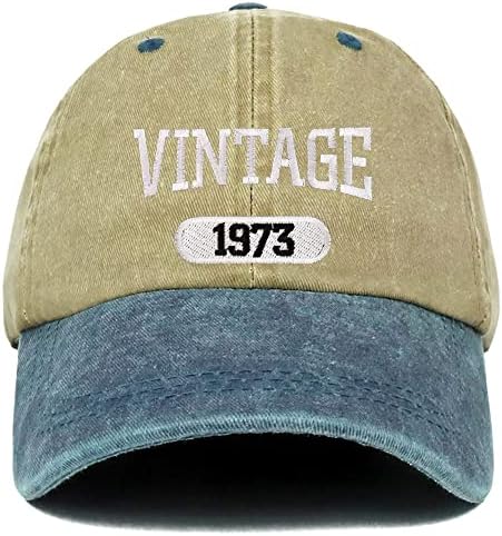 Trendy Apparel Shop Vintage 1973 Bordado de 50º aniversário da coroa macia Coroa de algodão lavado