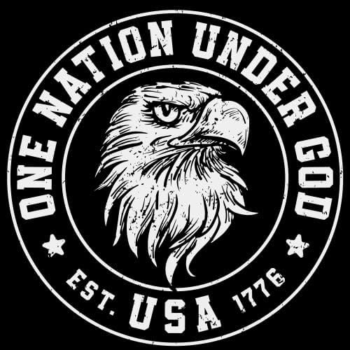 Adesivos personalizados dos EUA uma nação sob o adesivo de deus águia 5 polegadas