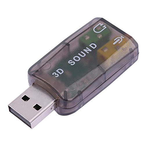 CARTA DE SOM USB 20 MULTI-CANNAL 51 Adaptador de áudio 3D do canal para o laptop de computadores de mesa
