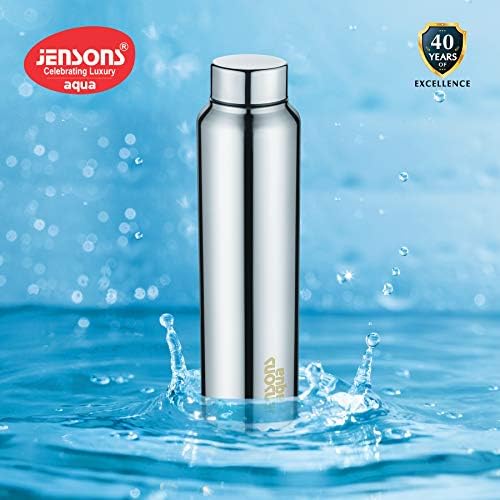 Jensons Aqua Aço inoxidável Trovão garrafa de água de 1000 ml de alto brilho de 6