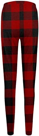 Ozmmyan leggings para mulheres calças de pernas esportivas de inverno impressão de Natal Casual Slim Fit Leggins Calças