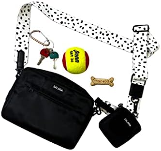 Bolsa de caminhada para animais de estimação, bolsa de tratamento removível, dispensador de bolsa de cocô embutido, resistente