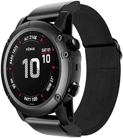 WTUKMO 22mm 26mm Nylon RELUGUELA VABELA VABELA DE VABELA PARA GARmin Fenix ​​6 6x Pro Fenix ​​5 5x mais 3 3HR Forerunner 935 945 D2 Bravo Watch