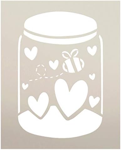 Estêncil do dia dos namorados definido por Studior12 | DIY Coração divertido e amor decoração de casa simples | Abelha