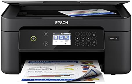 Epson Expression Home XP-4105 Impressora de jato de tinta sem fio all-in-one, preto-cópia impressa-2,4 colorido lcd,