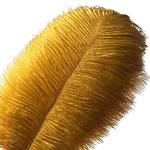 Kolight®100pcs Avestruz Feather Gold 12 -14 Casamento de penas naturais, festa, casa, decoração de cabelos