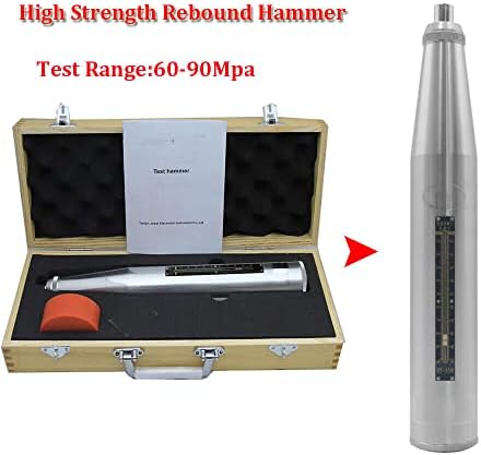 VTSYIQI de alta resistência Recreto rebote Testador de martelo resiliômetro Schmidt Hammer Super Hard Aluminums Shell 60-90MPA