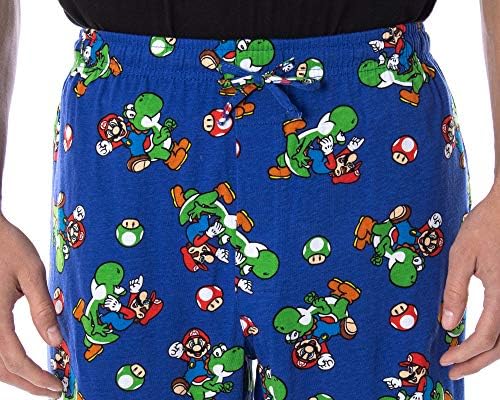 Sete vezes seis Nintendo Masculino Mario e Yoshi Power Up Touch Soft Cotton Paijama calças