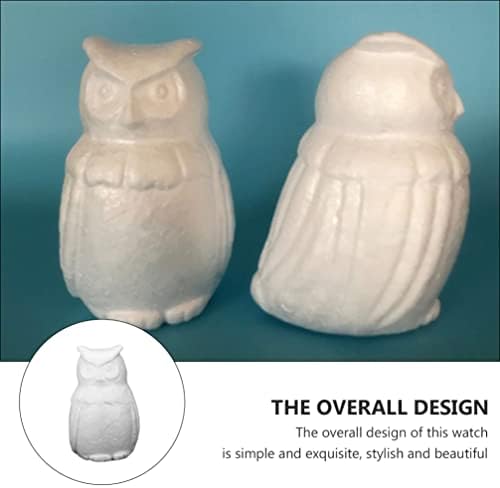 Molde de coruja de espuma branca DIY: Materiais de pintura de modelo de poliestireno artesanal 10pcs 15cm