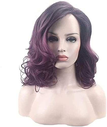 Peruca de substituição de cabelo xzgden, peruca européia e americana gradiente feminino colorida Cosplay anime cabelos longos ondas