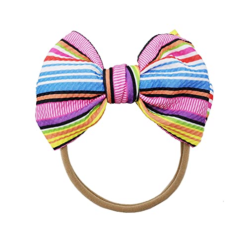 Vereinen Christmas Bows for Baby Girls Criandller meninas impressas faixa de cabana da cabeça Bowknot para cabelos para infantil e banda para a cabeça bebê