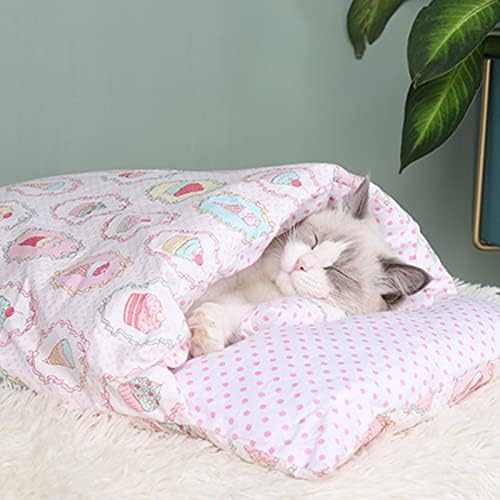 Lüzhong Gato Cama de dormir, cama de gato japonês premium saco de dormir quente, cama de cão de estimação de gato de