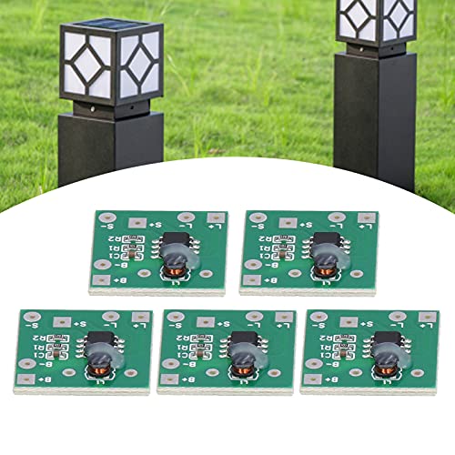 5pcs Módulo de controlador de cordas da lâmpada solar, 9012 1,2V da placa de carga solar da placa de lítio da placa de circuito