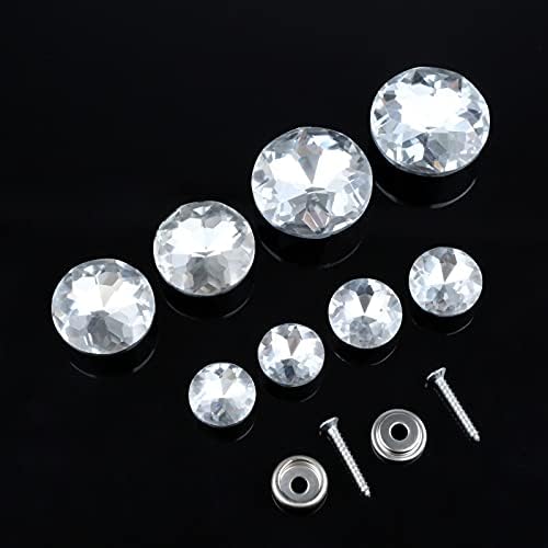 10pcs 16/18/25/30mm de diâmetro de diamante de cristal estofamento de vidro de vidro unhas de botão tacks pinos de sofá