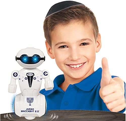 RITE LITE MACCABOT 2.0 CHANUKAH ROBOT - Great Hanukkah Presente para crianças! - Hanukkah Robot Toy toca 3 canções