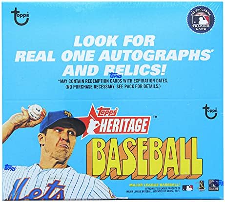 2021 Topps Heritage Baseball Retail Display Box 24 pacotes
