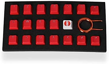 Tai -hao Taihao Rubber Keycap Conjunto - Vermelho - 18 PCs