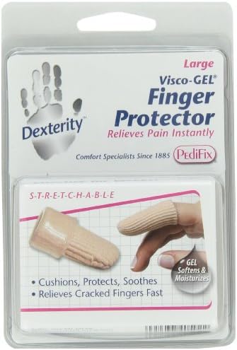 Pedifix Dexteridade protetor de dedos cobertos de tecido com visco-gel grande