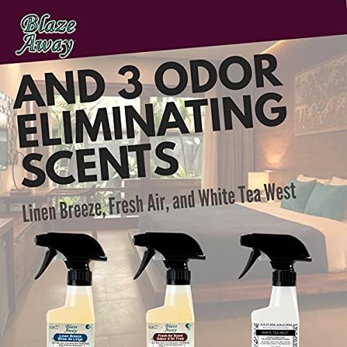 Blaze para longe Spray do eliminador de ar/cães e odor de cães - remoção de odor profissional - limpa odores fortes