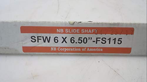 Eixo NB, aço, 0,375 em d, 6,50 pol. SFW6X6.50FS115