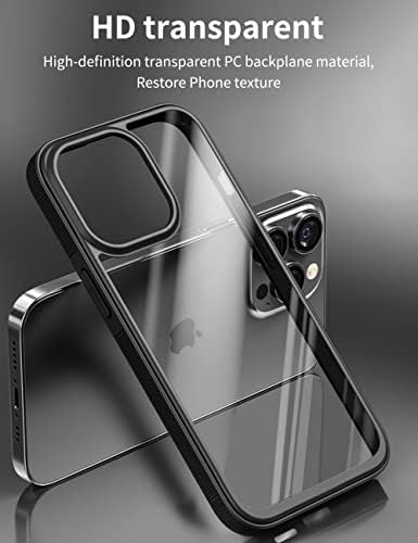 Quikbee projetado para iPhone 13 Pro Case, Anti-Slip Cristal claro
