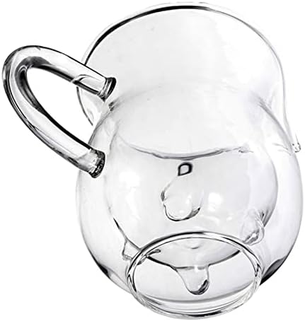 Molho de barco criativo vaca criativa camada dupla de vidro Creme de vidro Copo 250 ml adorável leite jarro de chá