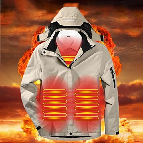 Jackets de aquecimento feminino XILOCCER Jacketas de roupas ativas femininas sobretudo casaco de casaco de casaco verificado melhor para o clima frio