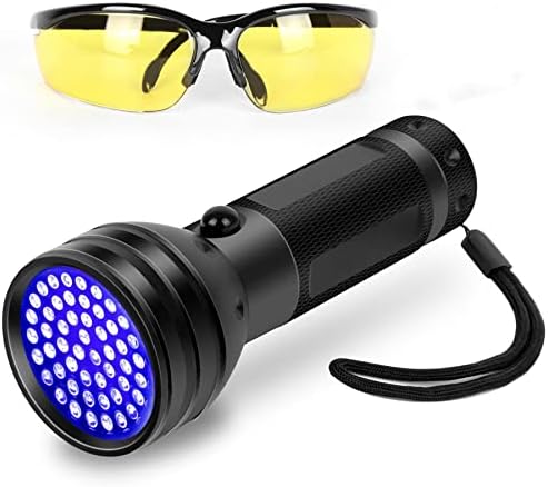 Lanterna de luz de luz iluminada com óculos de sol UV, lanterna de sol UV, luz do detector de urina para cães para cães