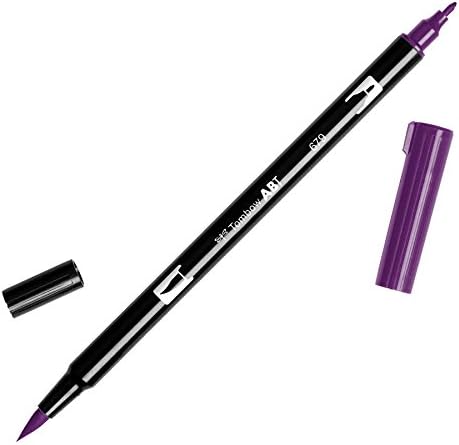 Tombow Dual Brush Pen Art Marker, 679 - Plum escuro, 1 pacote
