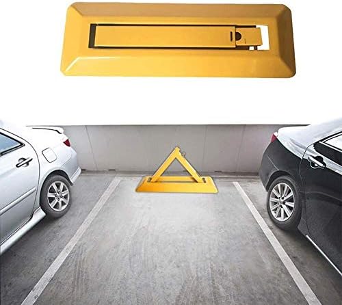 Wynwj Fechos de estacionamento pilhas de estacionamento barreiras dobradas estacionamento, segurança de metal, estacionamento