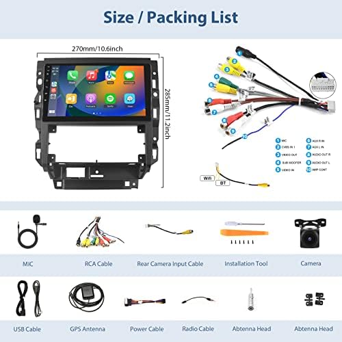 Rádio estéreo Android Car para VW Golf 2004-2008, para Bora 2004-2006, Apple sem fio CarPlay Android Auto, tela de toque de 9 Bluetooth