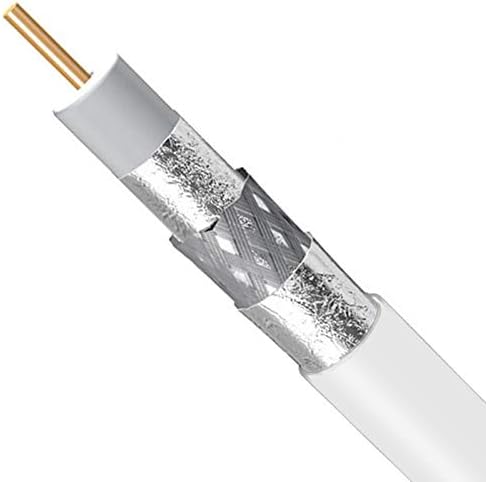 Phat Satellite Intl-Made nos EUA Plenum Cable Coaxt RG6, escudos 3x 77%, 3 GHz 75 ohm, Anti-estático não-tóxico retardador de incêndio sem tóxico