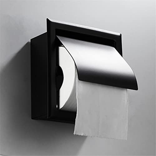 Suporte de papel higiênico embutido CDYD, caixa de papel de rolagem dupla de aço inoxidável para banheiro, rack de armazenamento