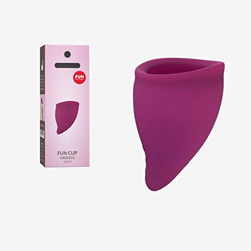 Fun Factory Fun Cup Cup | Copo menstrual e bolsa de xícara menstrual | Grande copo menstrual | Proteção alternativa do período