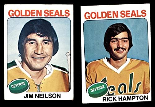 1975-76 Topps California Golden Seals perto da equipe definida California Golden Seals GD+ Golden Seals