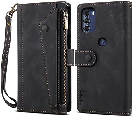 Capa de capa de capa de celular Caixa de carteira compatível com Motorola Moto Edge S30/Moto G200 （5G）, caixa com