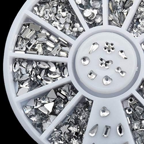 Diamante branco strass para acrílico dicas de arte de acrílico decoração gotículas de água Diy Beauty Accessories Unhas Ferramentas de 1 roda