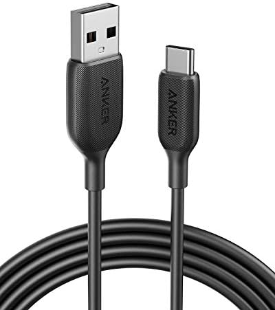 Cabo USB tipo C, Anker PowerLine III USB-A para USB-C Cordão de carregamento rápido, compatível com Samsung Galaxy S10 S9 Plus S8