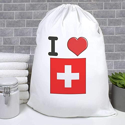 Azeeda 'I Love Switzerland' Laundry/Lavagem/Bolsa de Armazenamento