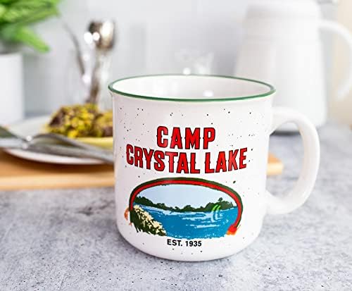 Sexta -feira 13º Crystal Lake Campper Camper caneca | BPA Free Travel Coffee Cup para café expresso, cafeína, cacau, bebida | Home e