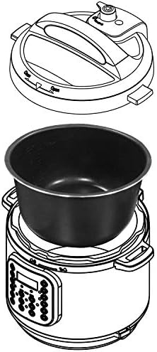 Vaso de cozinha interno de cerâmica instantânea - 6 litros