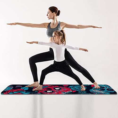Siebzeh Blue e Red Skull Premium grossa de ioga mato ecológico Saúde de borracha e fitness non Slip para todos os tipos de ioga de exercício e pilates